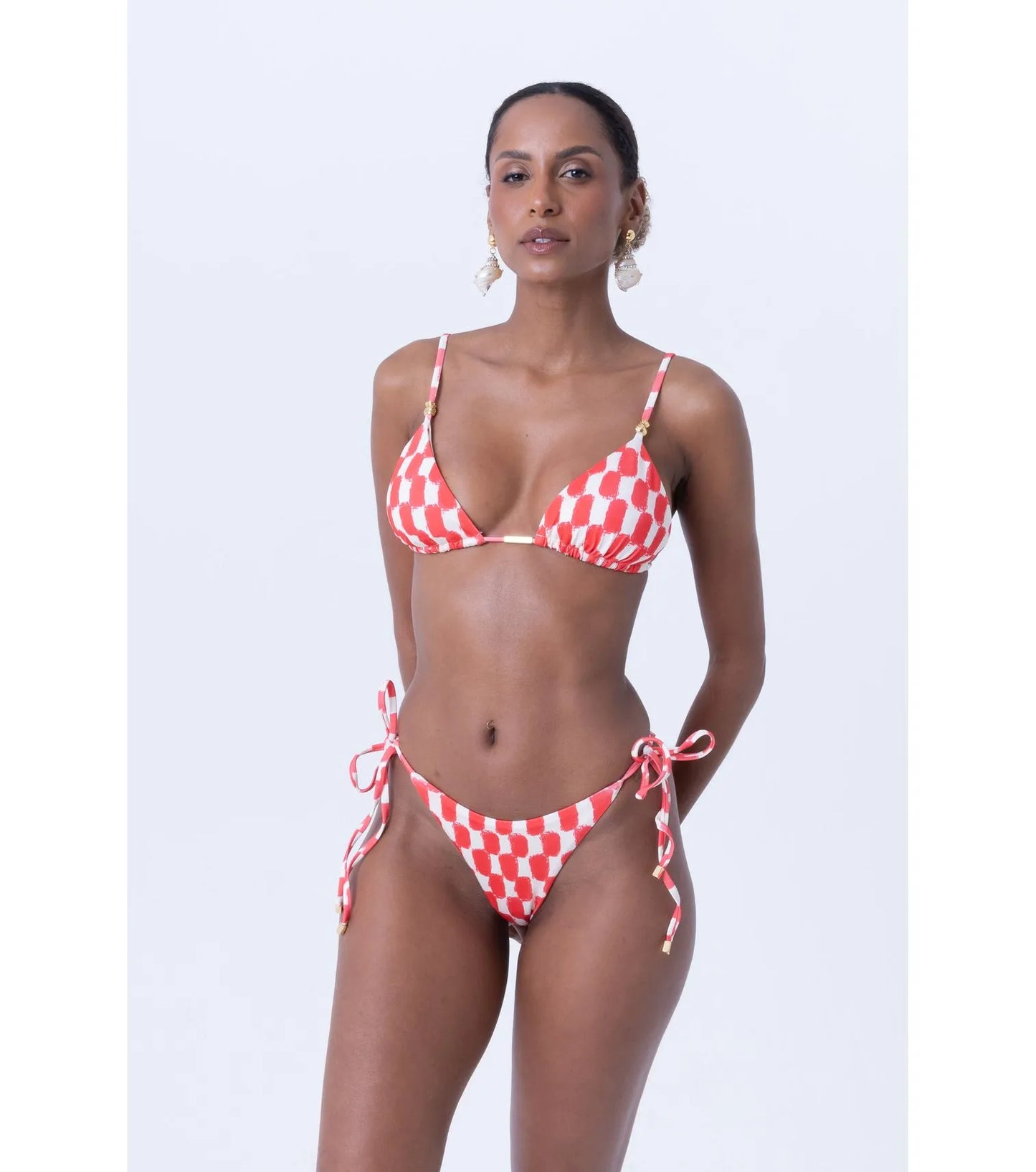 Bikini a triangolo Damier