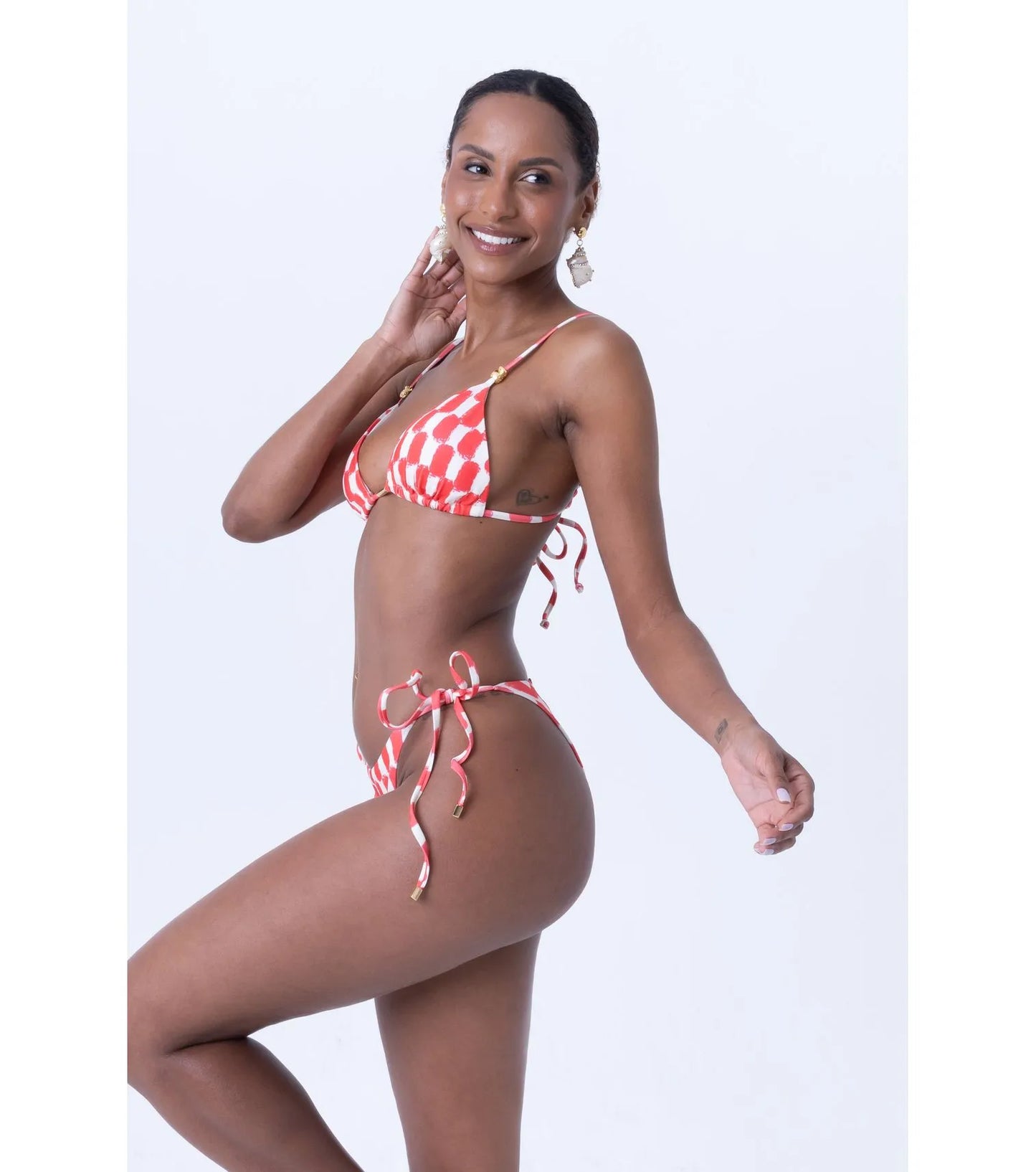 Bikini a triangolo Damier