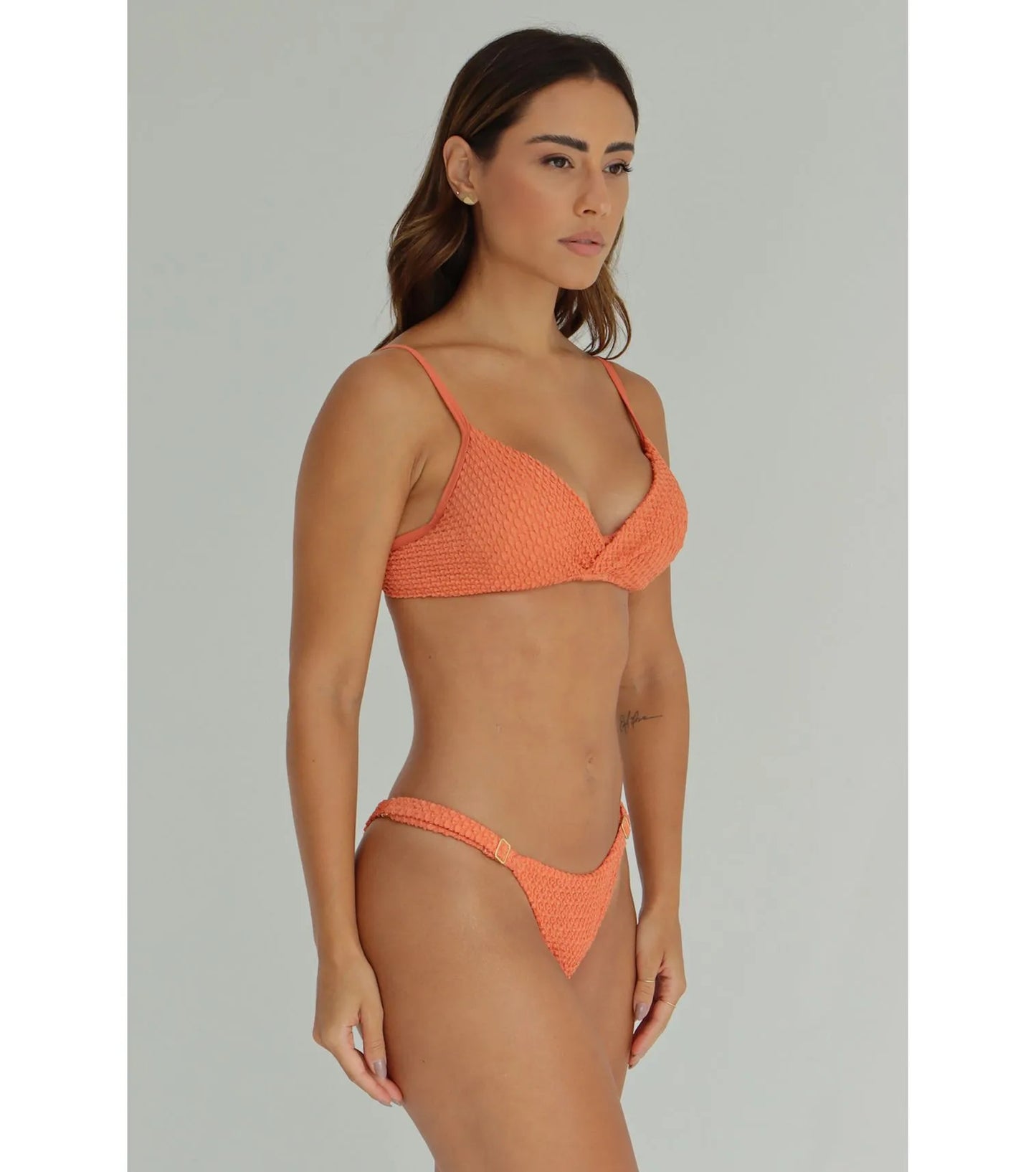 bikini incrociato in rame con ferretto