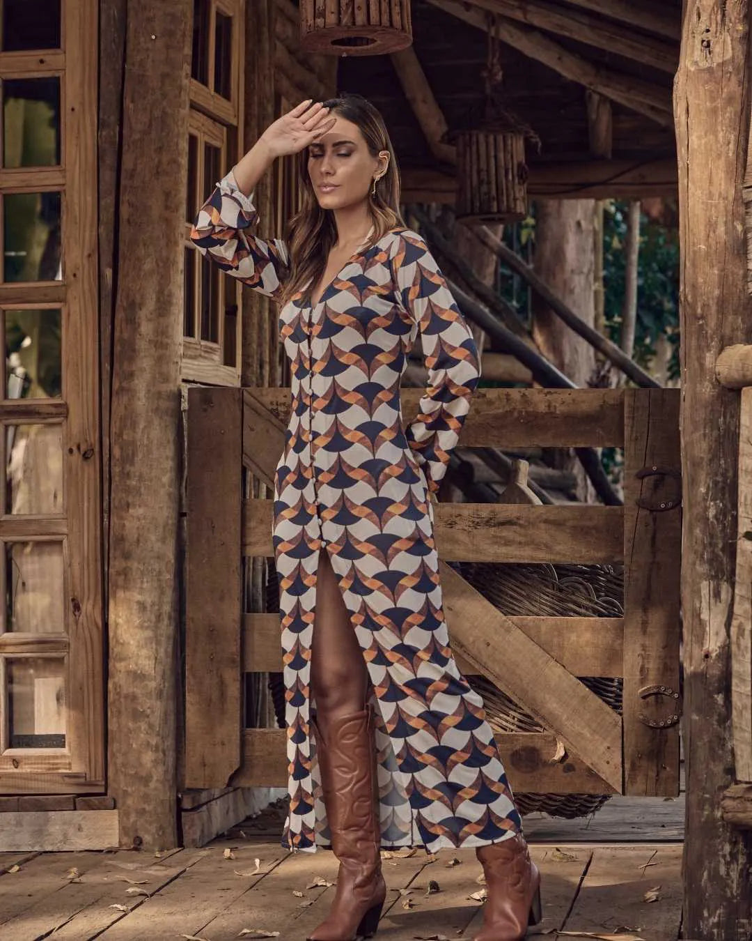 maglia lunga con bottoni
