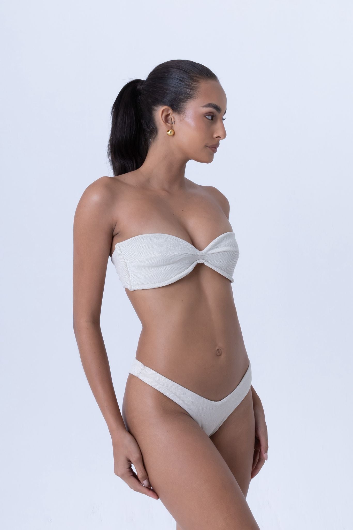 Bikini a fascia bianco