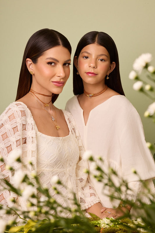 Collana piccola Ape in Pelle (Figlia)