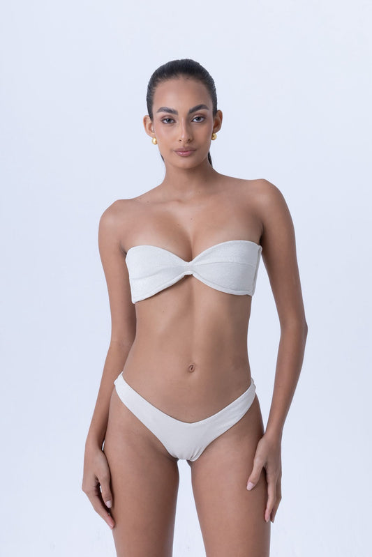 Bikini a fascia bianco