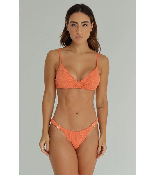 bikini incrociato in rame con ferretto