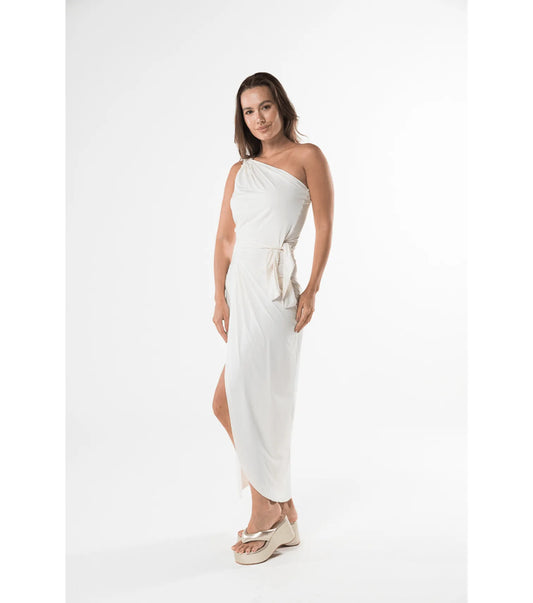 Blusa monospalla increspata