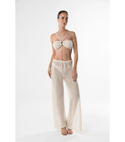 Pantaloni dritti in pizzo